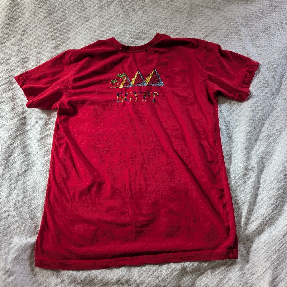 Vintage 90s Embroidered Egypt Pyramid T-Shirt Youth XL